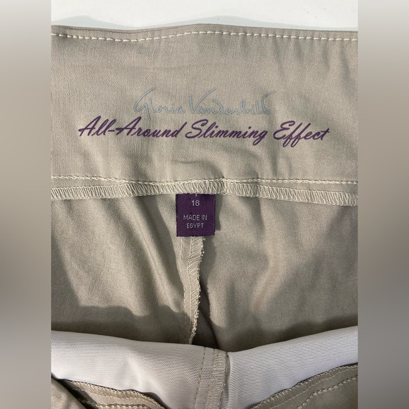 Gloria Vanderbilt Women’s Sz 18 Trouser Pull on Tummy Slimmer Mid Rise Pants - Picture 5 of 16